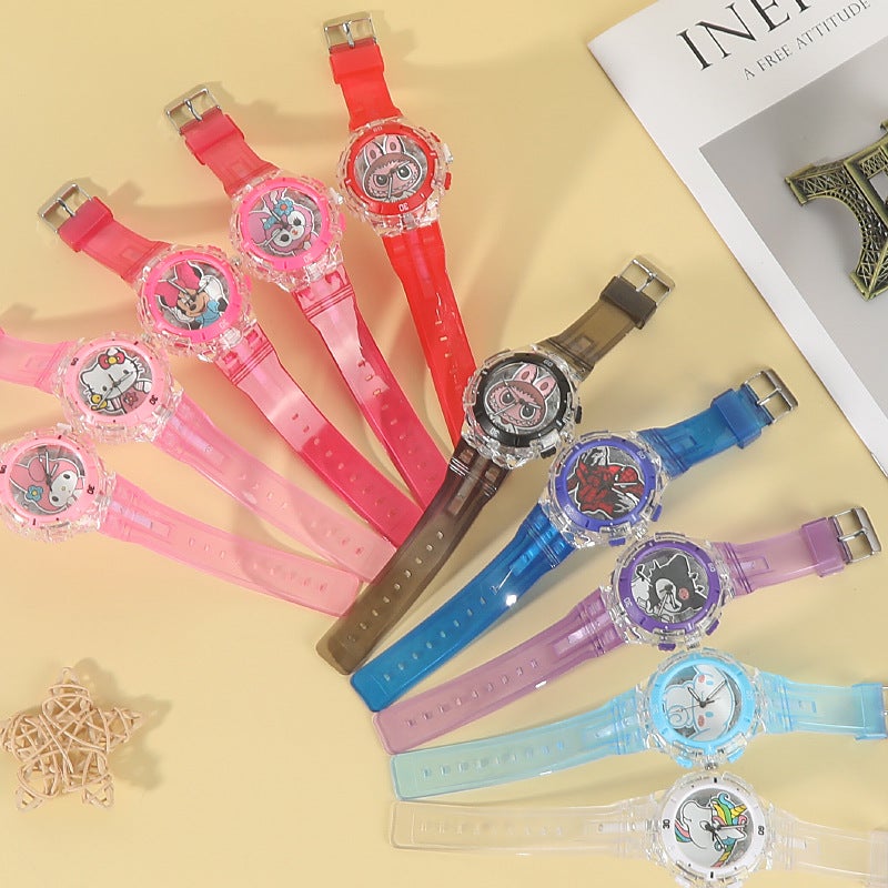 ساعة أطفال ستار ديلو ساعة كواتز للمدرسة الابتدائية ساعة كرتونية ساعة مضيئة ساعة رياضية ساعة إلكترونية هدايا للأولاد والبنات - Image 3